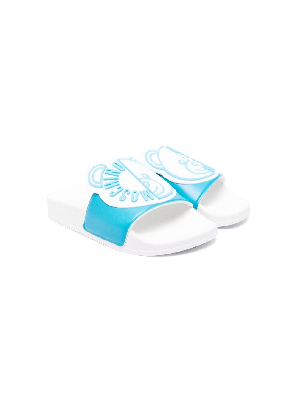 Moschino Kids Teddy-Bear-motif slides - Blue von Moschino Kids