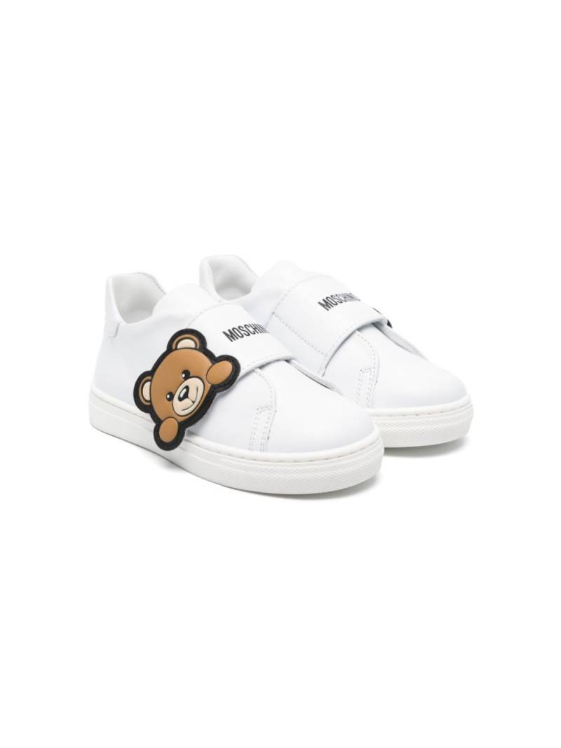 Moschino Kids Teddy Bear-motif sneakers - White von Moschino Kids