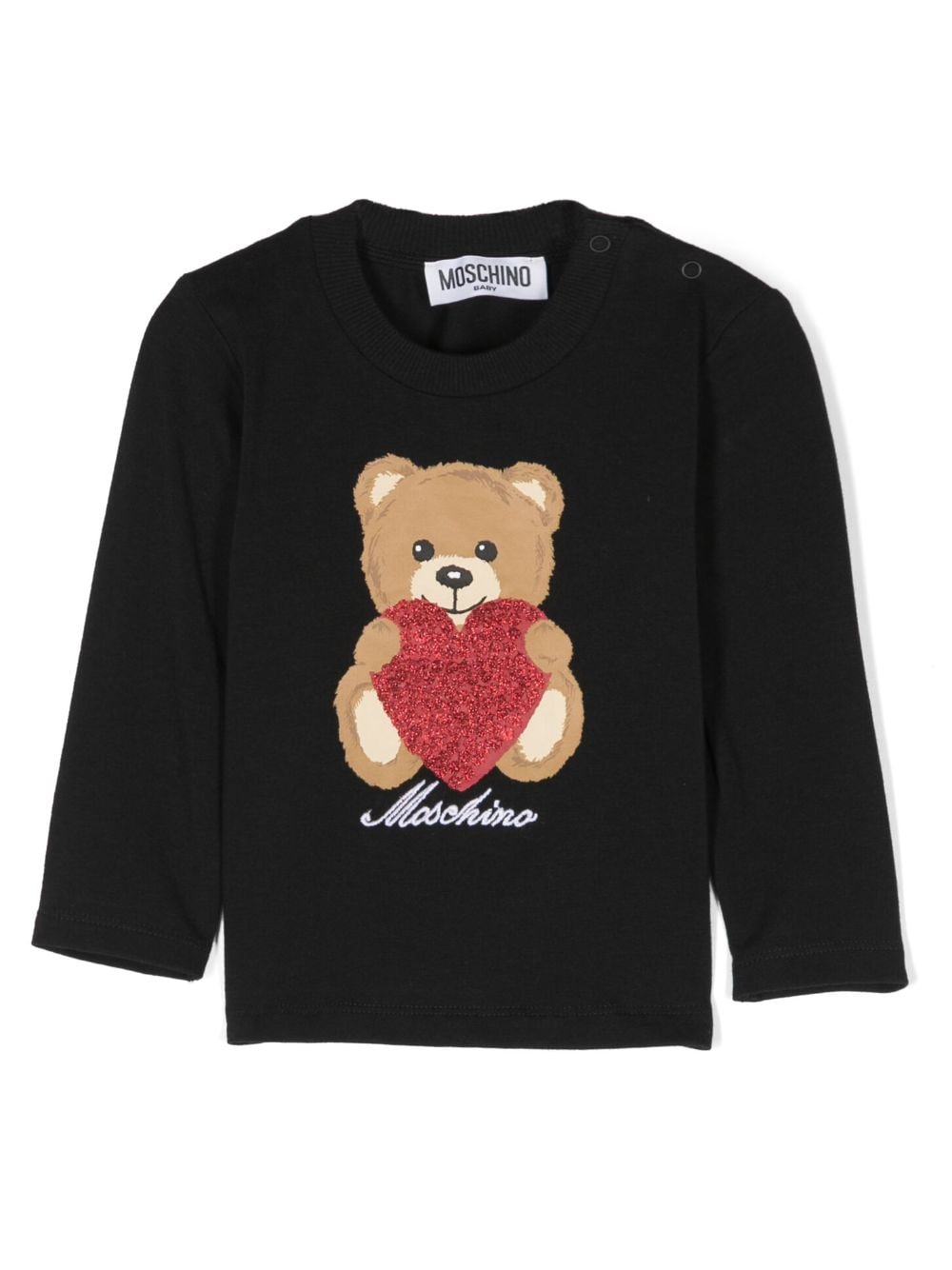 Moschino Kids Teddy Bear motif sweatshirt - Black von Moschino Kids