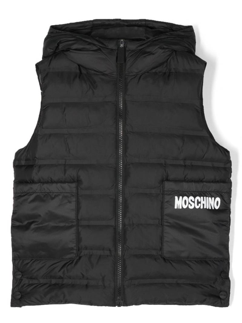 Moschino Kids Teddy Bear padded gilet - Black von Moschino Kids