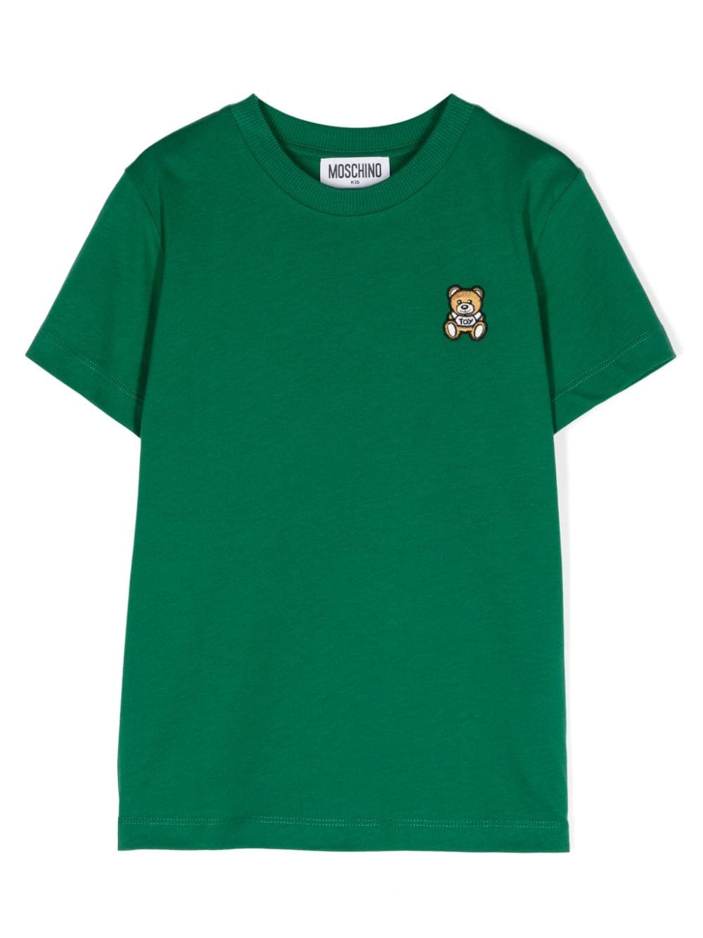 Moschino Kids Teddy Bear-patch cotton T-shirt - Green von Moschino Kids