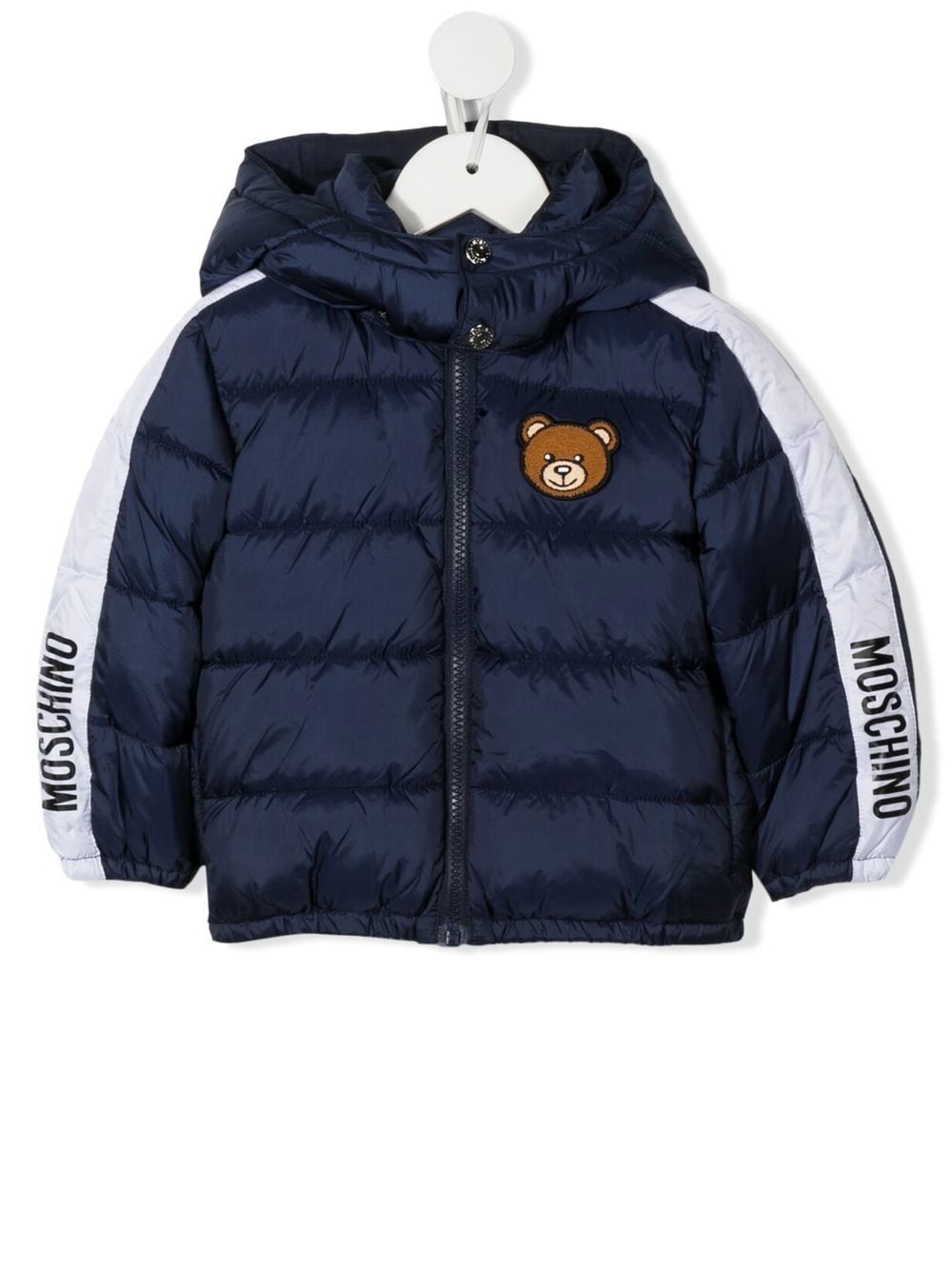 Moschino Kids Teddy Bear patch padded jacket - Blue von Moschino Kids