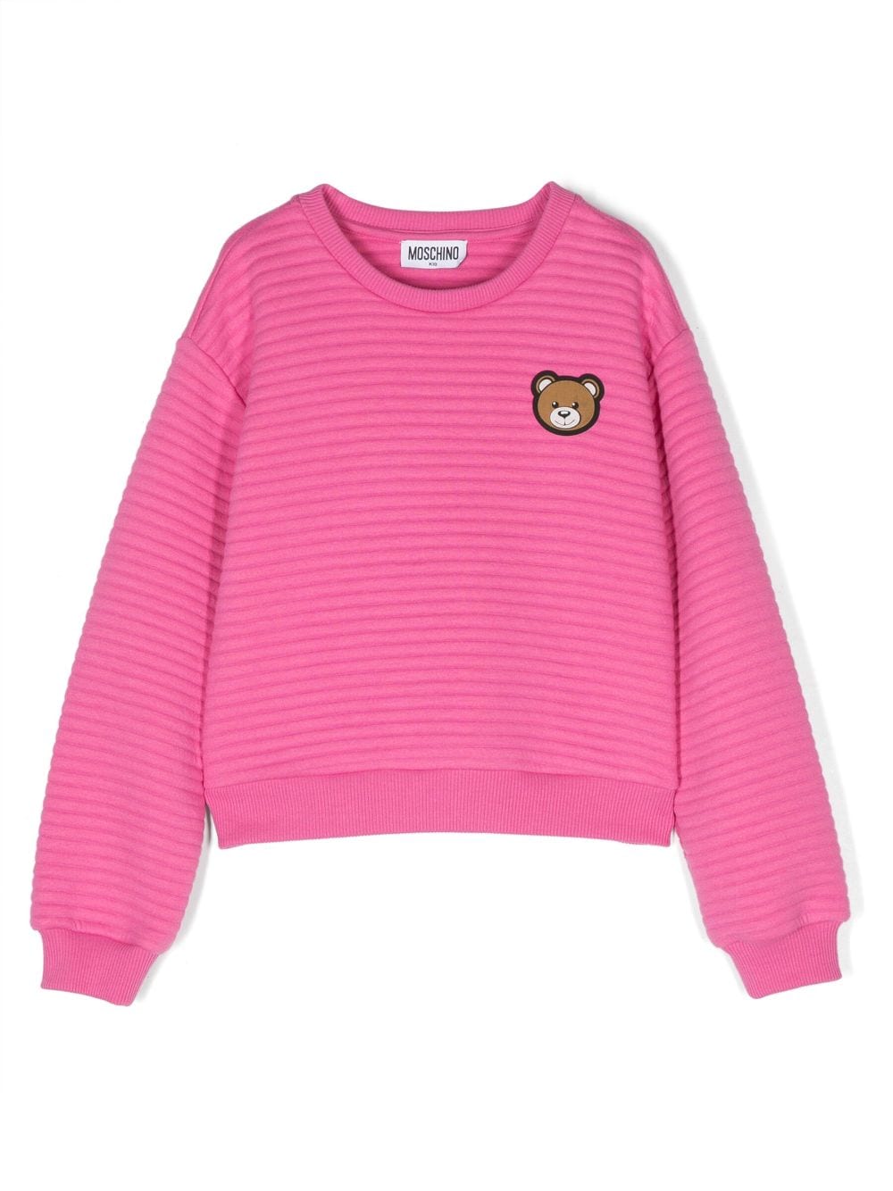 Moschino Kids Teddy Bear-patch ribbed sweatshirt - Pink von Moschino Kids