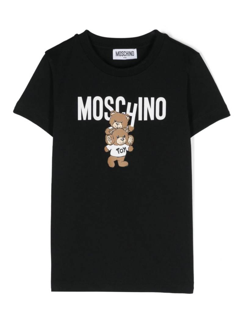 Moschino Kids Teddy Bear-print T-shirt - Black von Moschino Kids