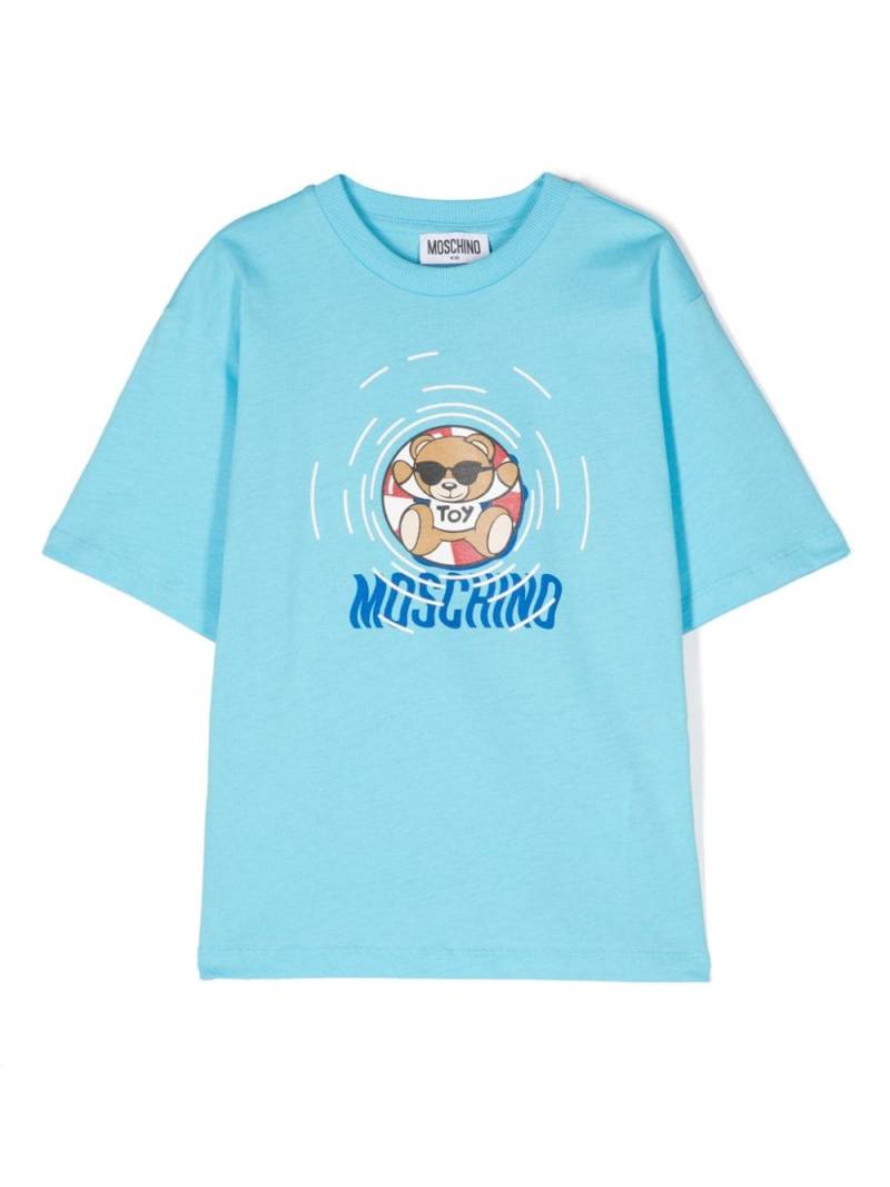 Moschino Kids Teddy Bear-print T-shirt - Blue von Moschino Kids