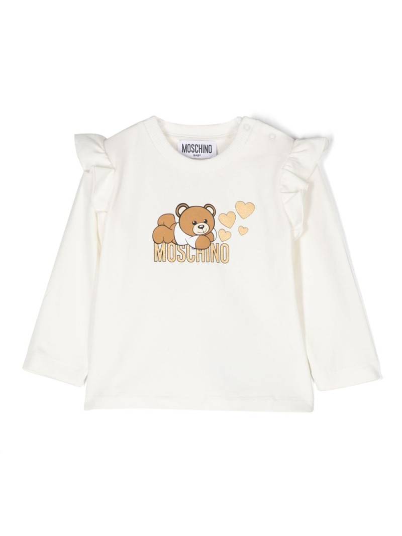 Moschino Kids Teddy Bear-print T-shirt - Neutrals von Moschino Kids