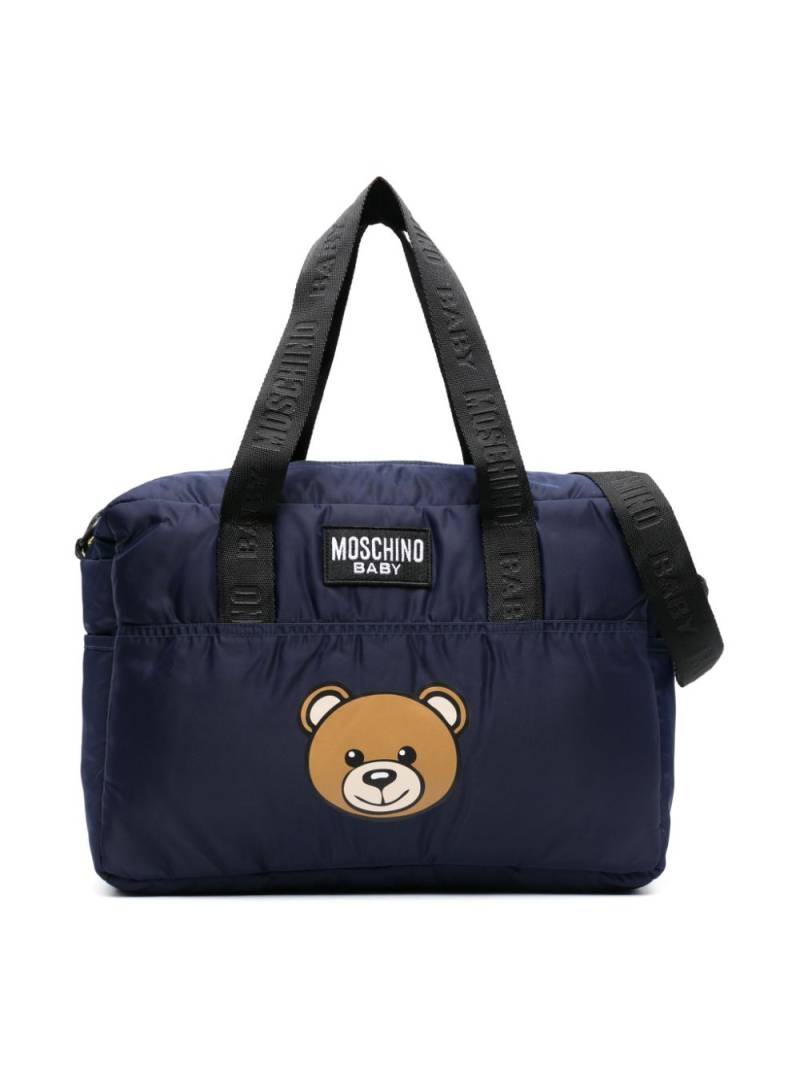 Moschino Kids Teddy Bear-print changing bag - Blue von Moschino Kids