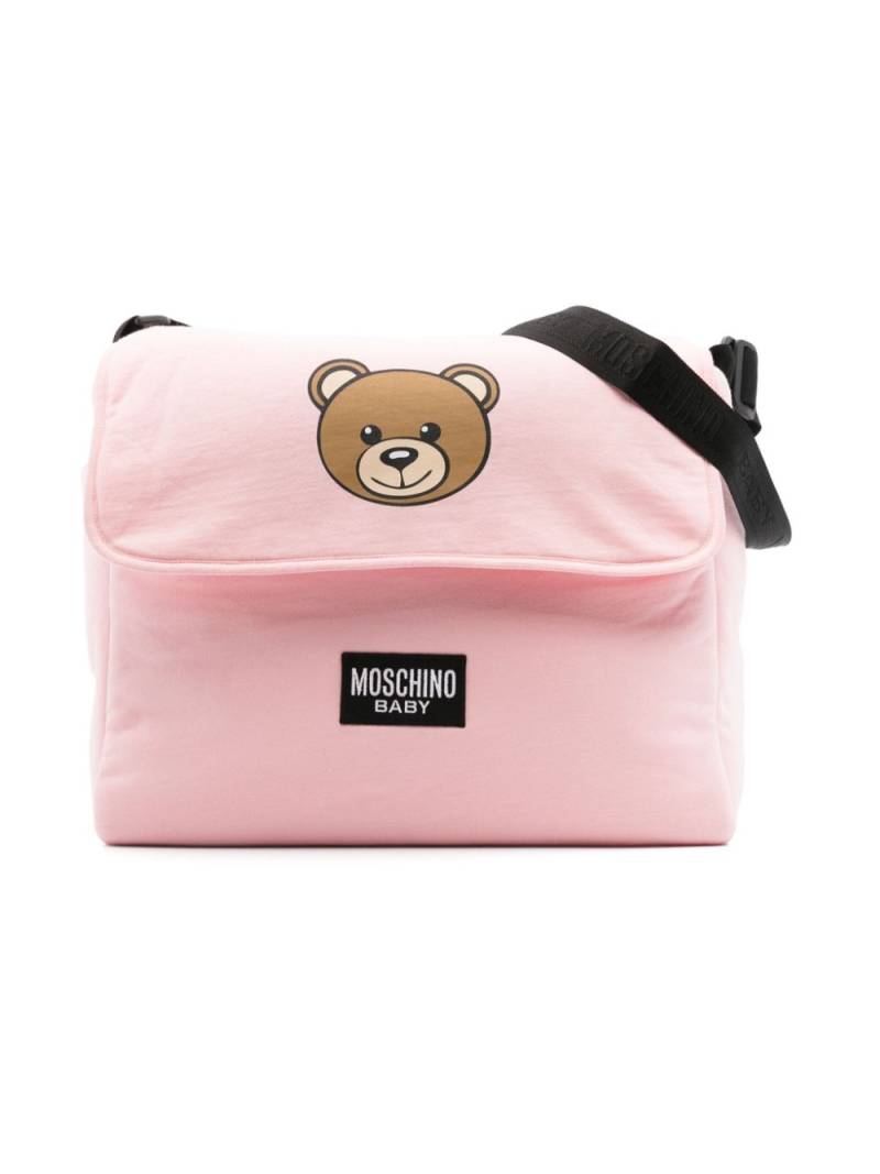 Moschino Kids Teddy Bear-print changing mat and bag set - Pink von Moschino Kids