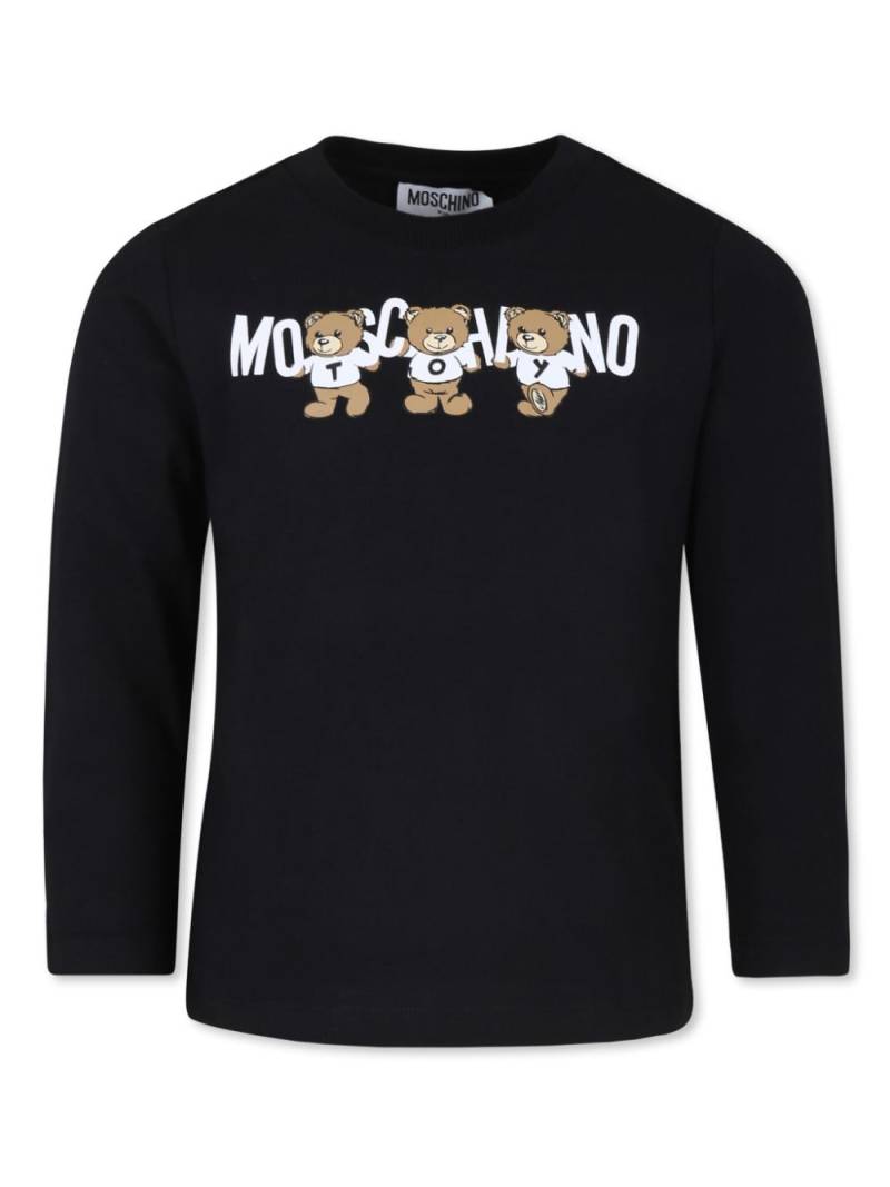 Moschino Kids Teddy Bear-print cotton T-shirt - Black von Moschino Kids