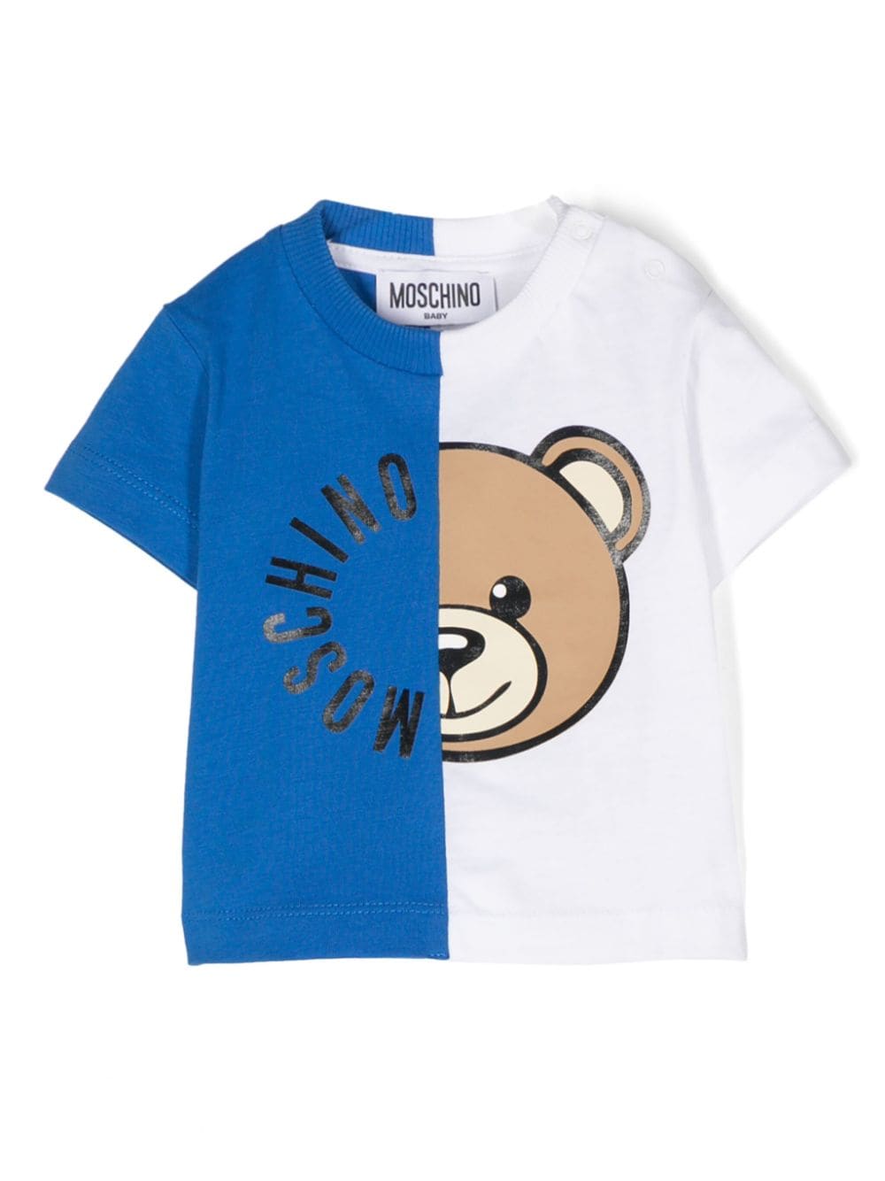 Moschino Kids Teddy Bear-print cotton T-shirt - Blue von Moschino Kids