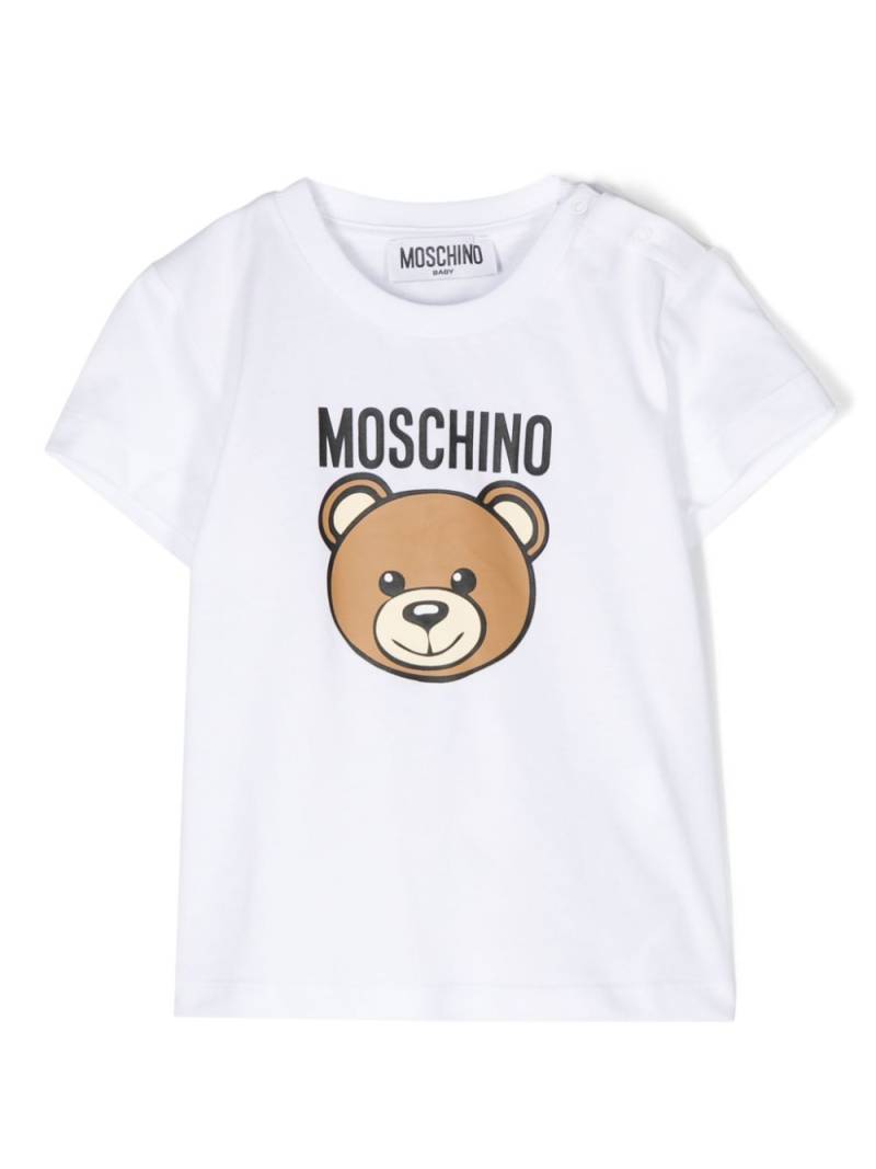 Moschino Kids Teddy-Bear-print cotton T-shirt - White von Moschino Kids