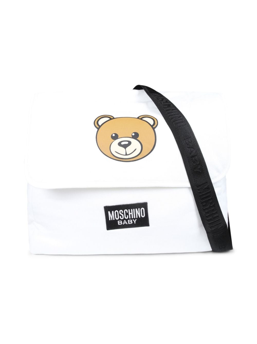 Moschino Kids Teddy Bear-print cotton changing bag - White von Moschino Kids