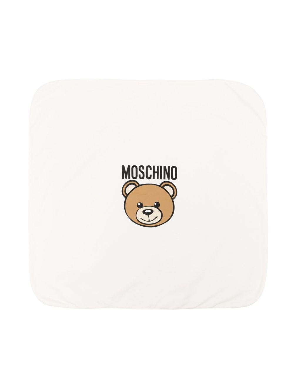 Moschino Kids Teddy Bear-print jersey changing mat - White von Moschino Kids