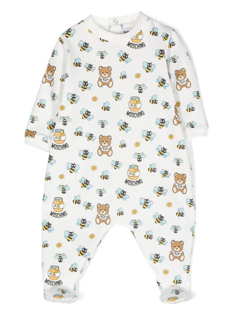 Moschino Kids Teddy Bear print pajamas - White von Moschino Kids