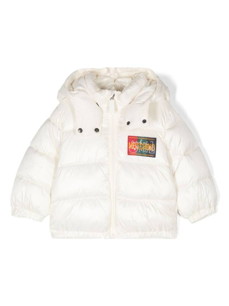 Moschino Kids Teddy Bear print puffer jacket - White von Moschino Kids