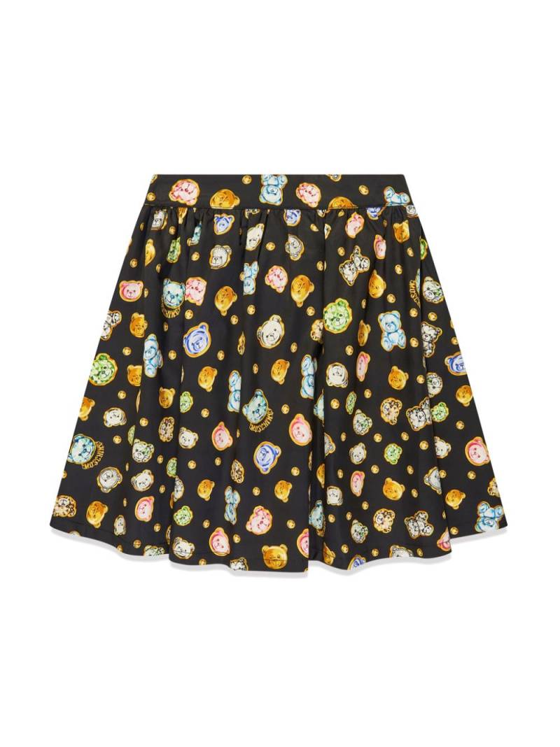 Moschino Kids Teddy Bear-print skirt - Black von Moschino Kids