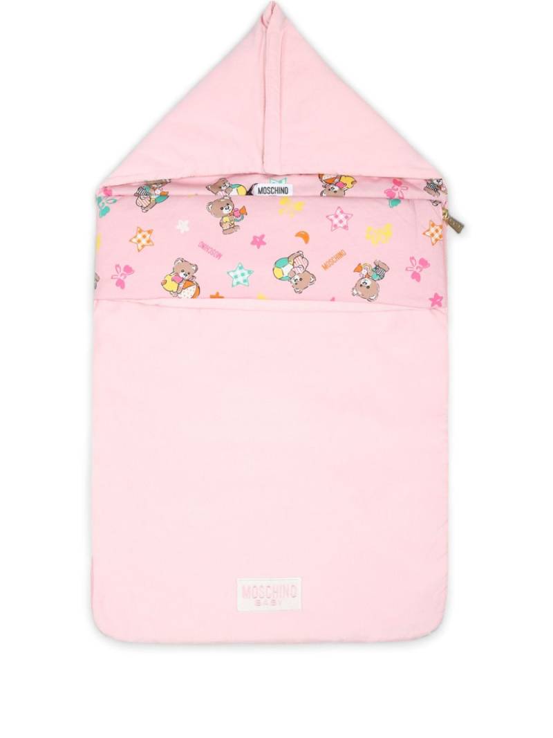 Moschino Kids Teddy Bear-print sleep bag - Pink von Moschino Kids