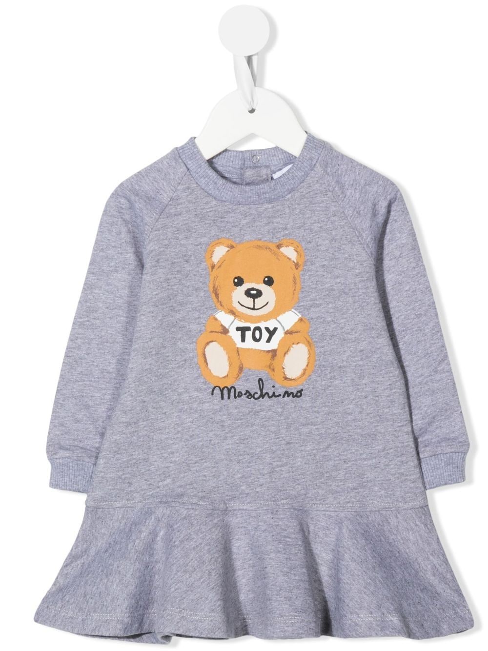 Moschino Kids Teddy Bear print sweater dress - Grey von Moschino Kids