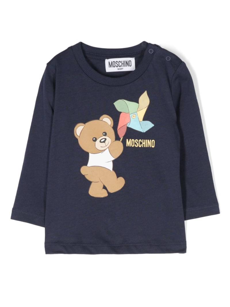 Moschino Kids Teddy Bear-print sweatshirt - Blue von Moschino Kids