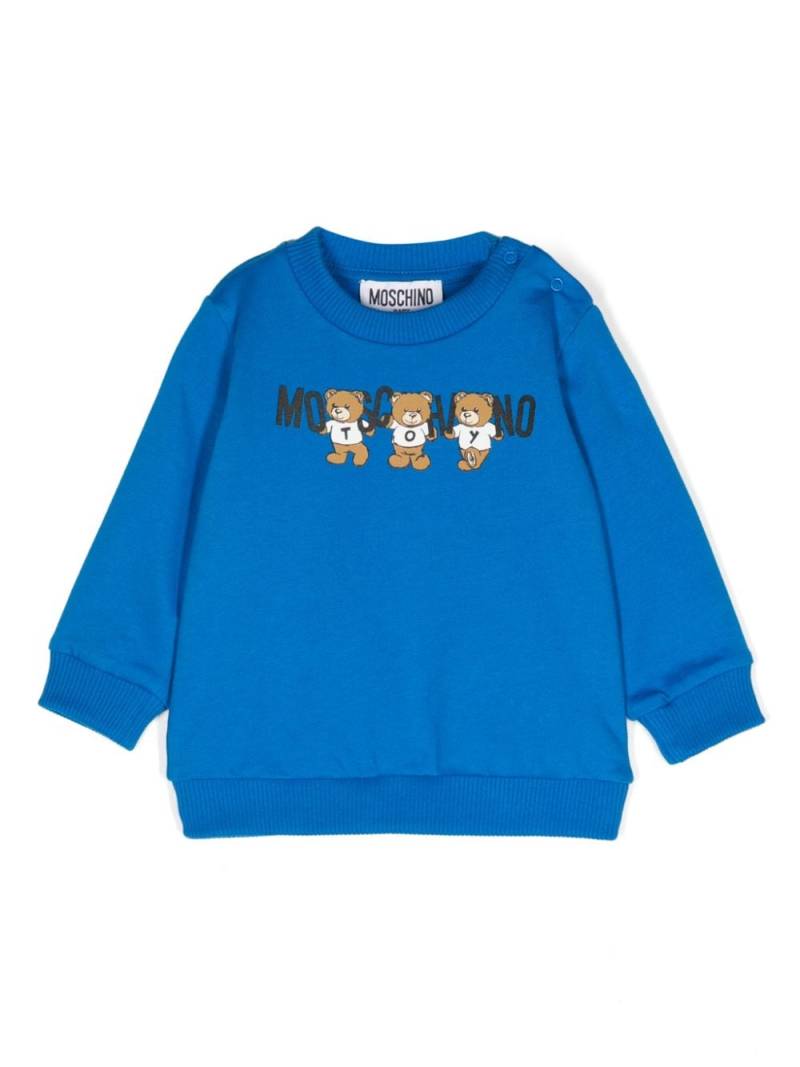 Moschino Kids Teddy Bear-print sweatshirt - Blue von Moschino Kids