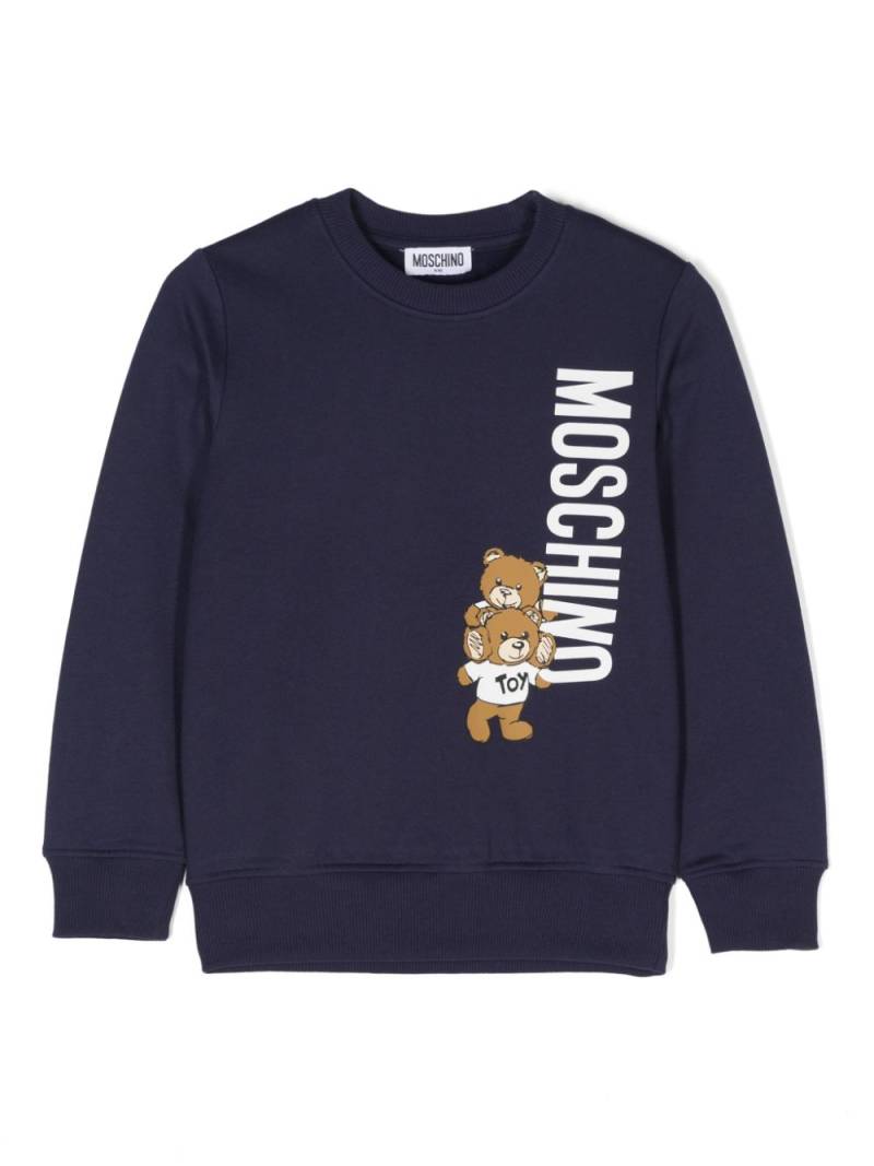 Moschino Kids Teddy Bear-print sweatshirt - Blue von Moschino Kids