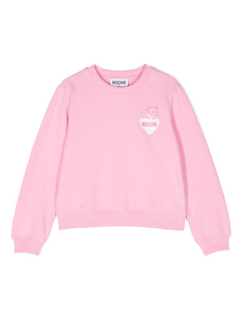 Moschino Kids Teddy Bear-print sweatshirt - Pink von Moschino Kids