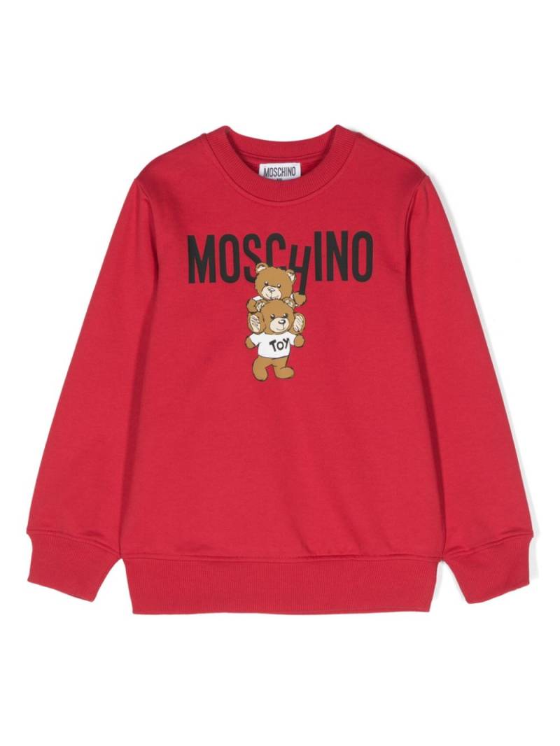 Moschino Kids Teddy Bear-print sweatshirt - Red von Moschino Kids