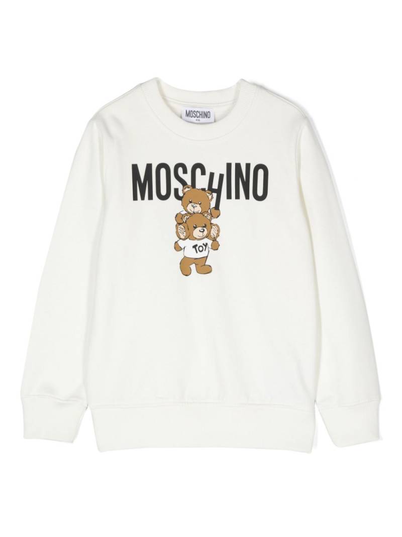 Moschino Kids Teddy Bear-print sweatshirt - White von Moschino Kids