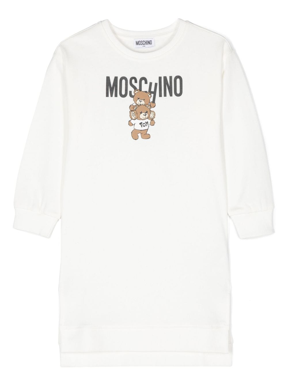 Moschino Kids Teddy Bear-print sweatshirt dress - White von Moschino Kids