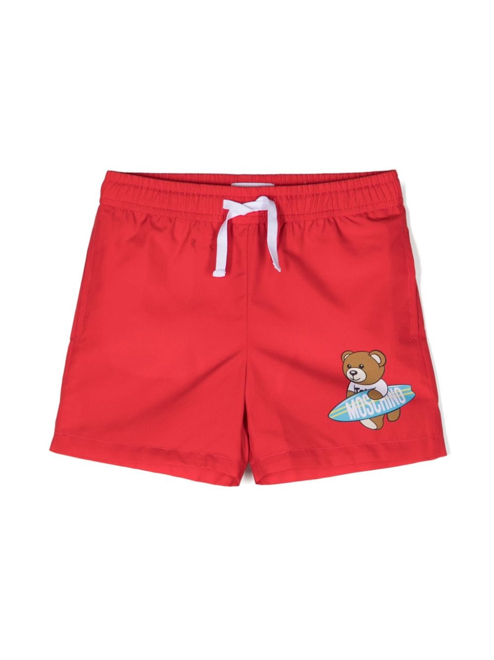 Moschino Kids Teddy Bear-print swim shorts - Red von Moschino Kids