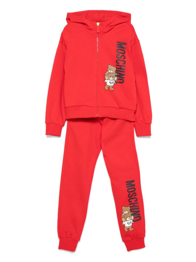 Moschino Kids Teddy Bear-print tracksuit set - Red von Moschino Kids