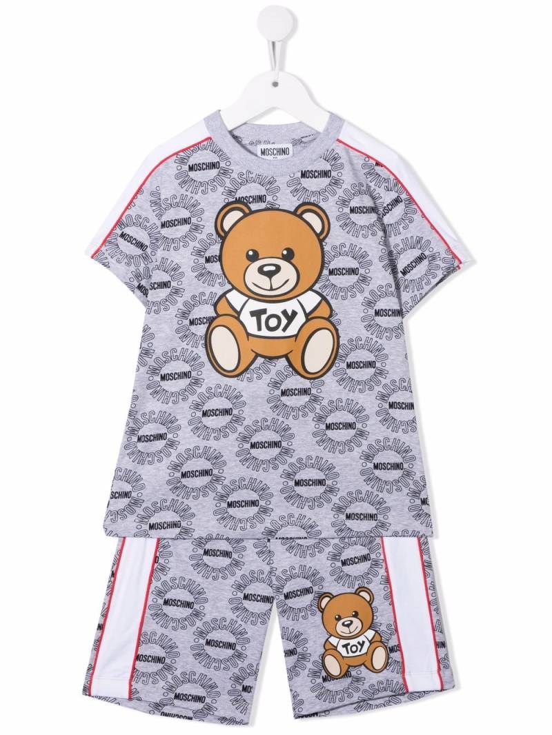 Moschino Kids Teddy Bear shorts set - Grey von Moschino Kids