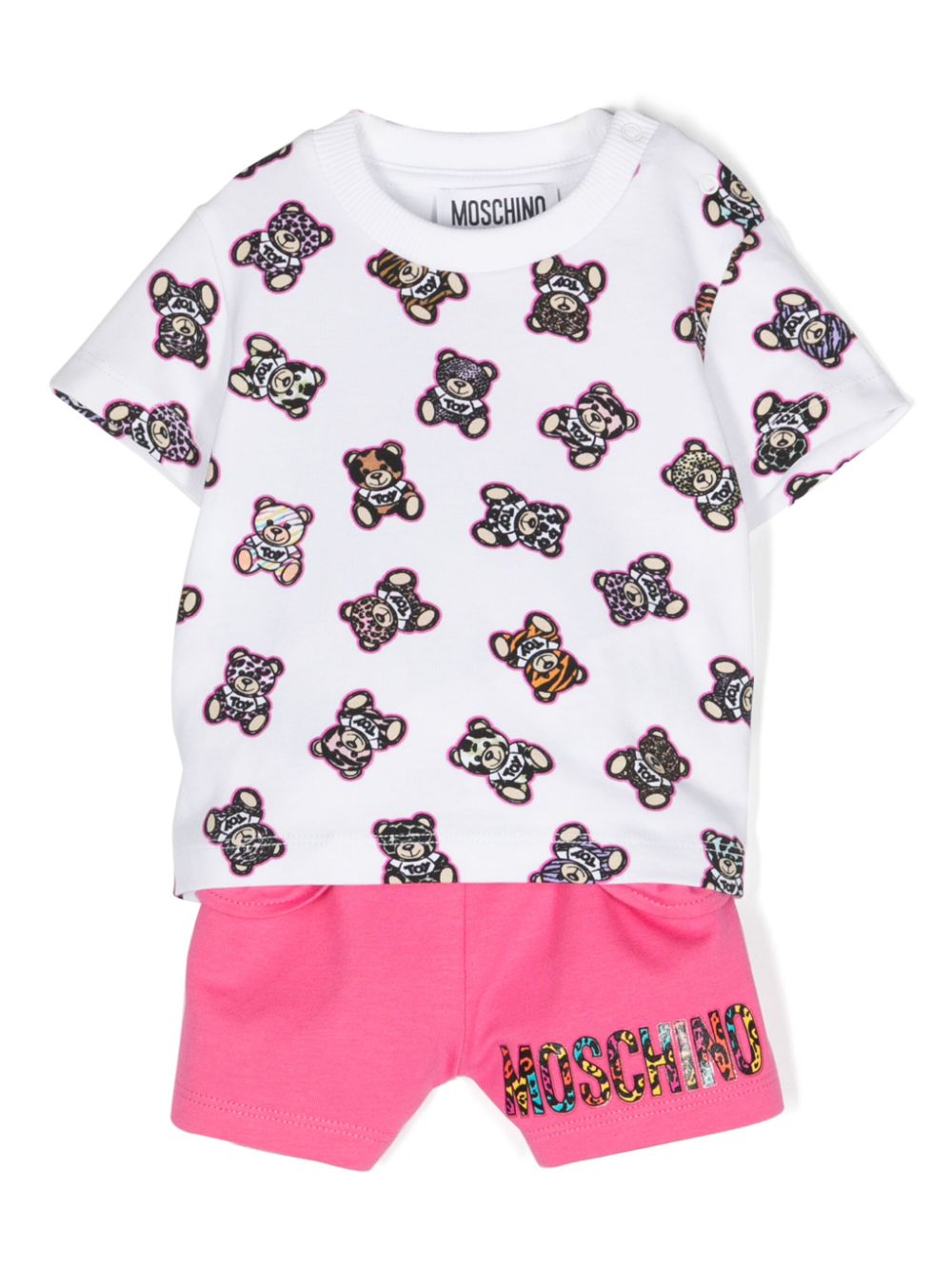 Moschino Kids Teddy Bear shorts set - White von Moschino Kids