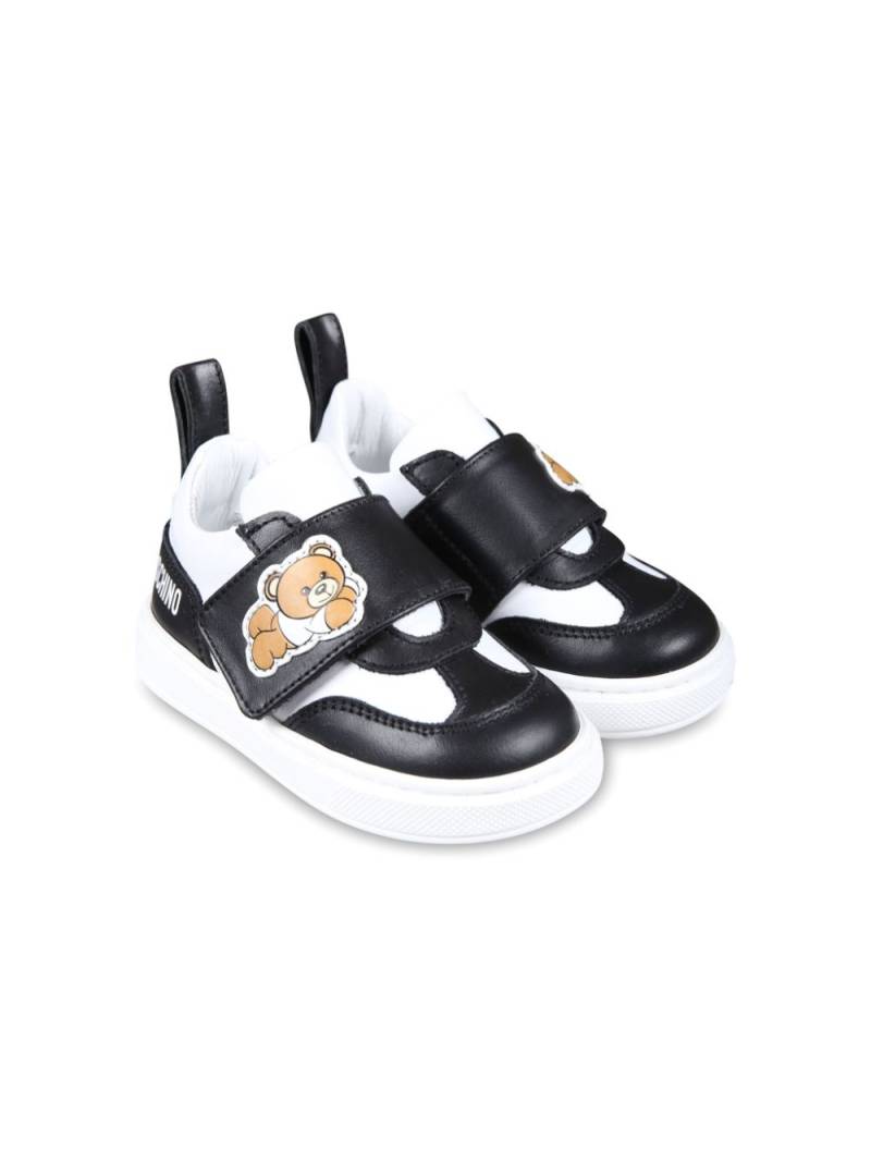 Moschino Kids Teddy Bear touch-strap sneakers - Black von Moschino Kids