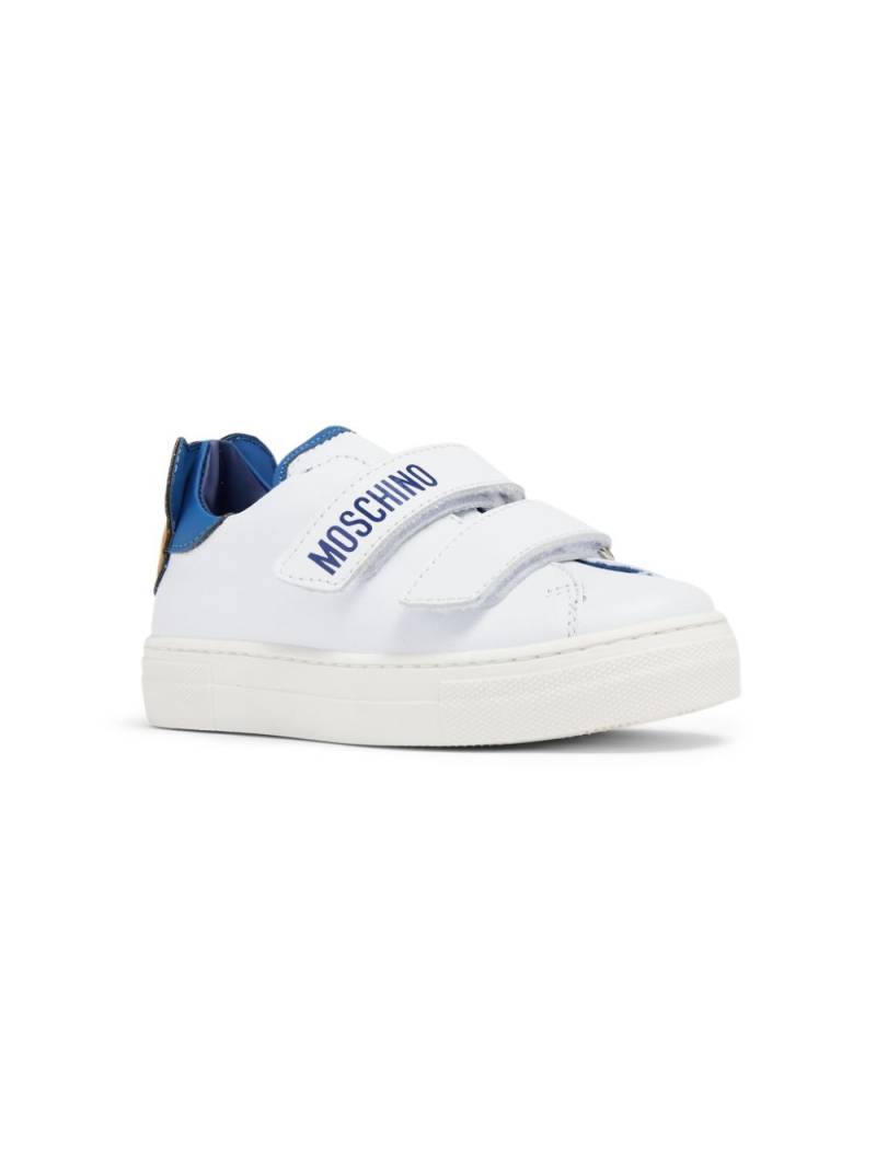 Moschino Kids Teddy Bear touch-strap sneakers - White von Moschino Kids