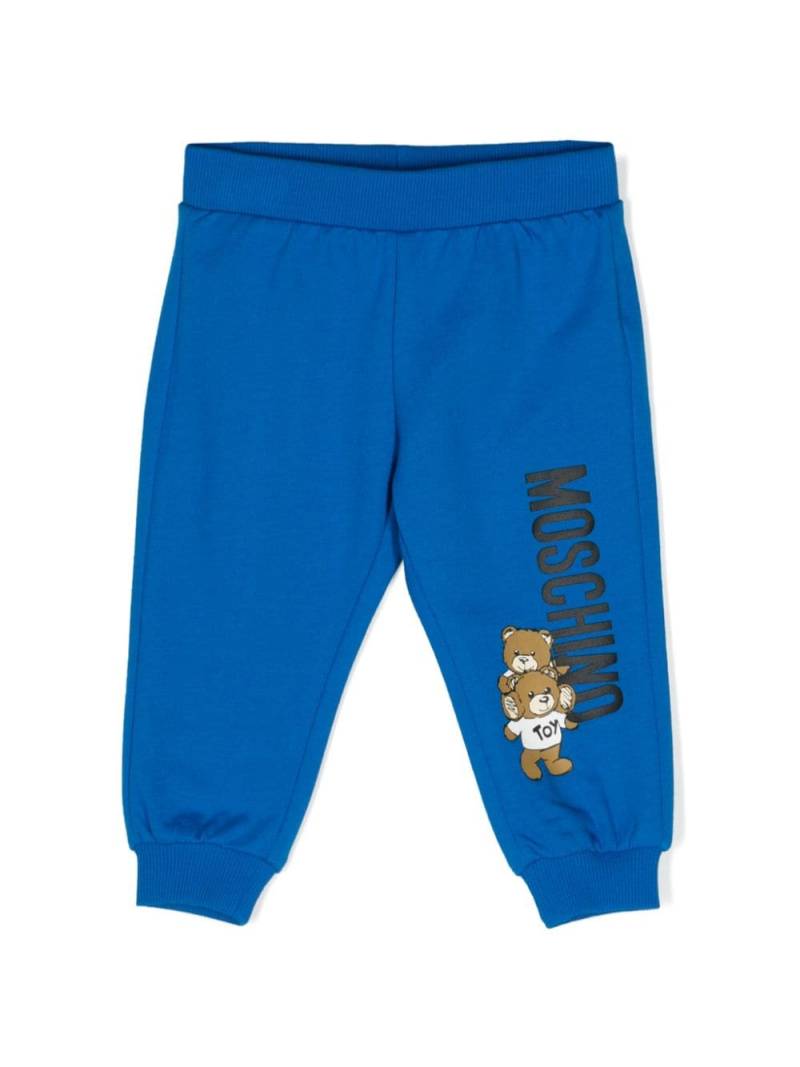 Moschino Kids Teddy Bear track pants - Blue von Moschino Kids