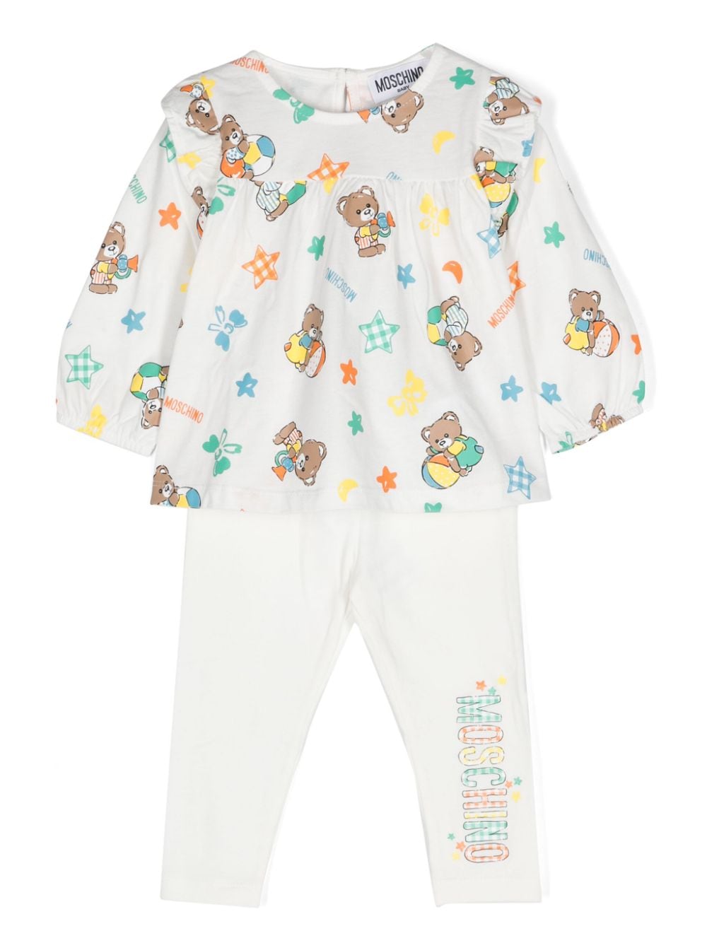 Moschino Kids Teddy Bear trouser set - White von Moschino Kids