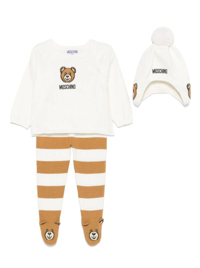 Moschino Kids Teddy Bear trousers set - White von Moschino Kids