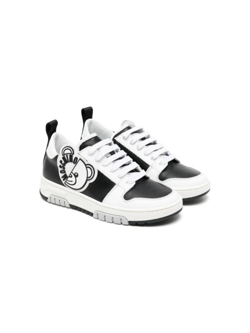 Moschino Kids Teddy Bear two-tone sneakers - Black von Moschino Kids