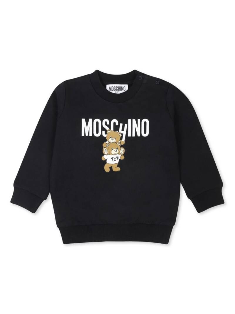 Moschino Kids Teddy-logo sweatshirt - Black von Moschino Kids