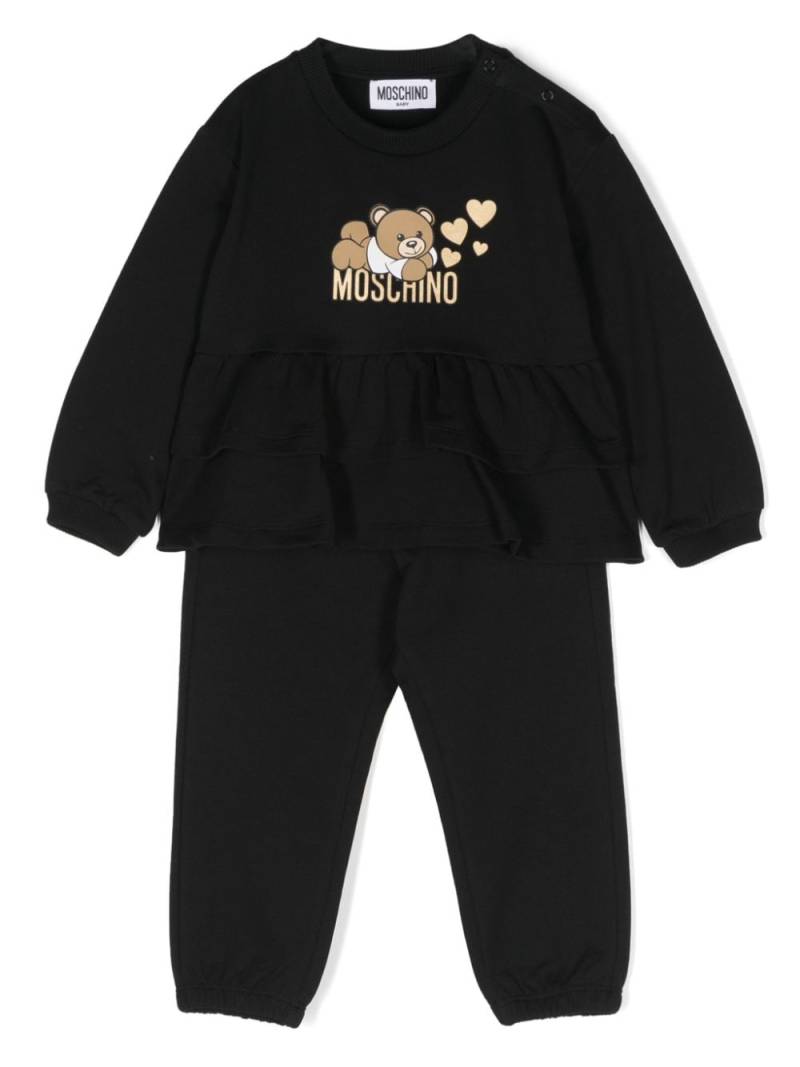 Moschino Kids Teddy-logo tracksuit - Black von Moschino Kids