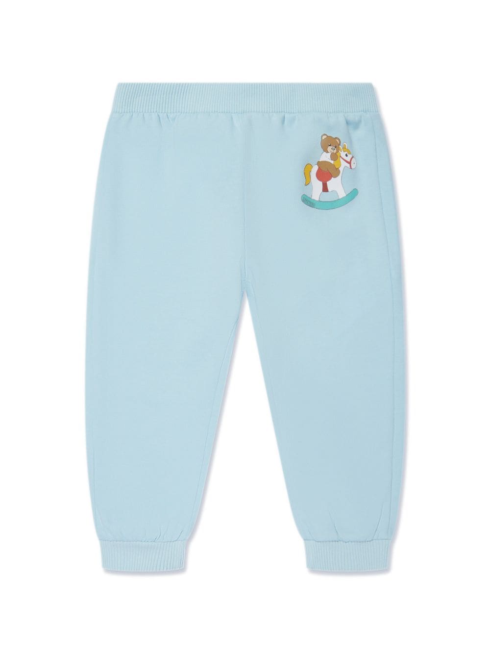 Moschino Kids Teddy-print cotton trousers - Blue von Moschino Kids