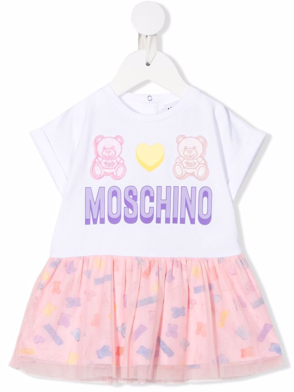 Moschino Kids Teddy tulle-trim dress - Pink von Moschino Kids