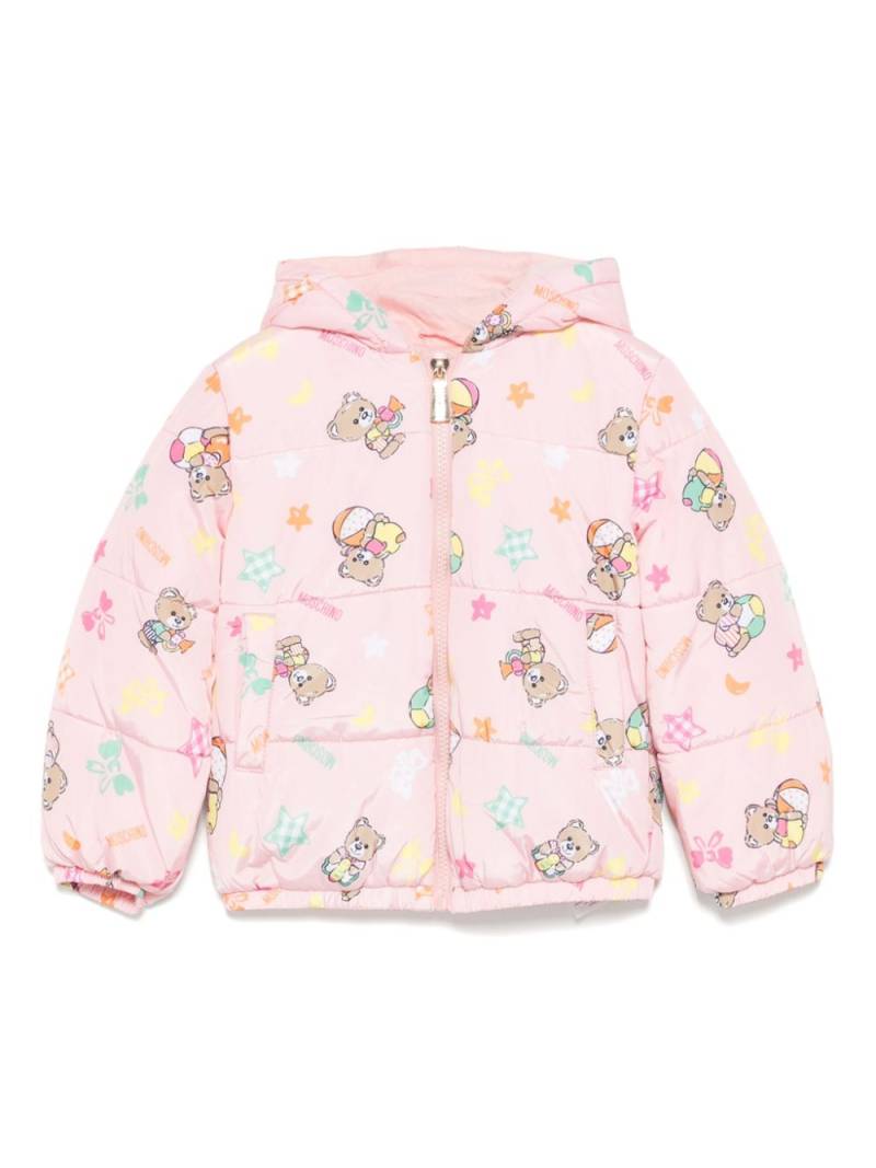 Moschino Kids all-over baby teddy bear print jacket - Pink von Moschino Kids