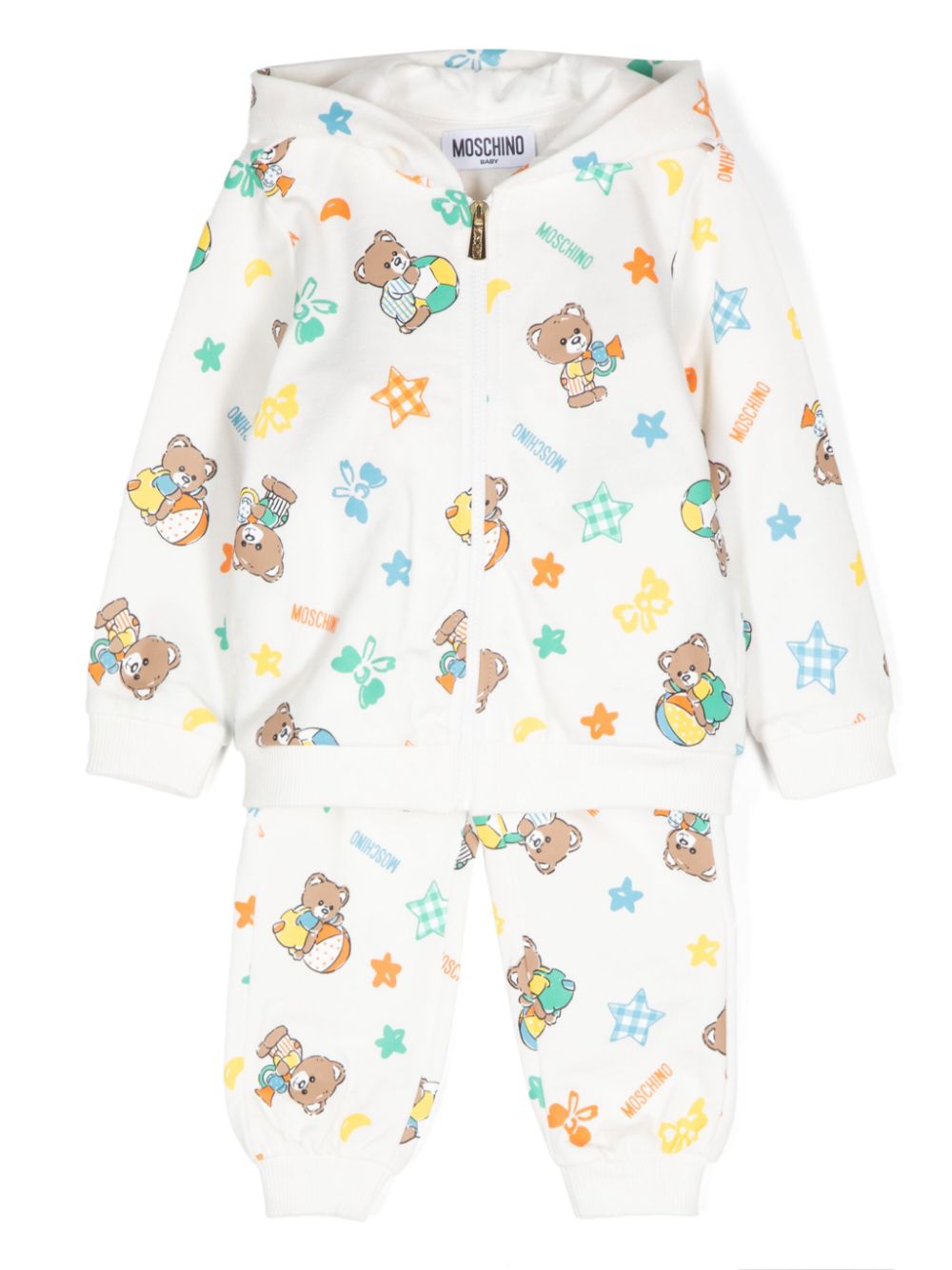 Moschino Kids all-over graphic print tracksuit - White von Moschino Kids