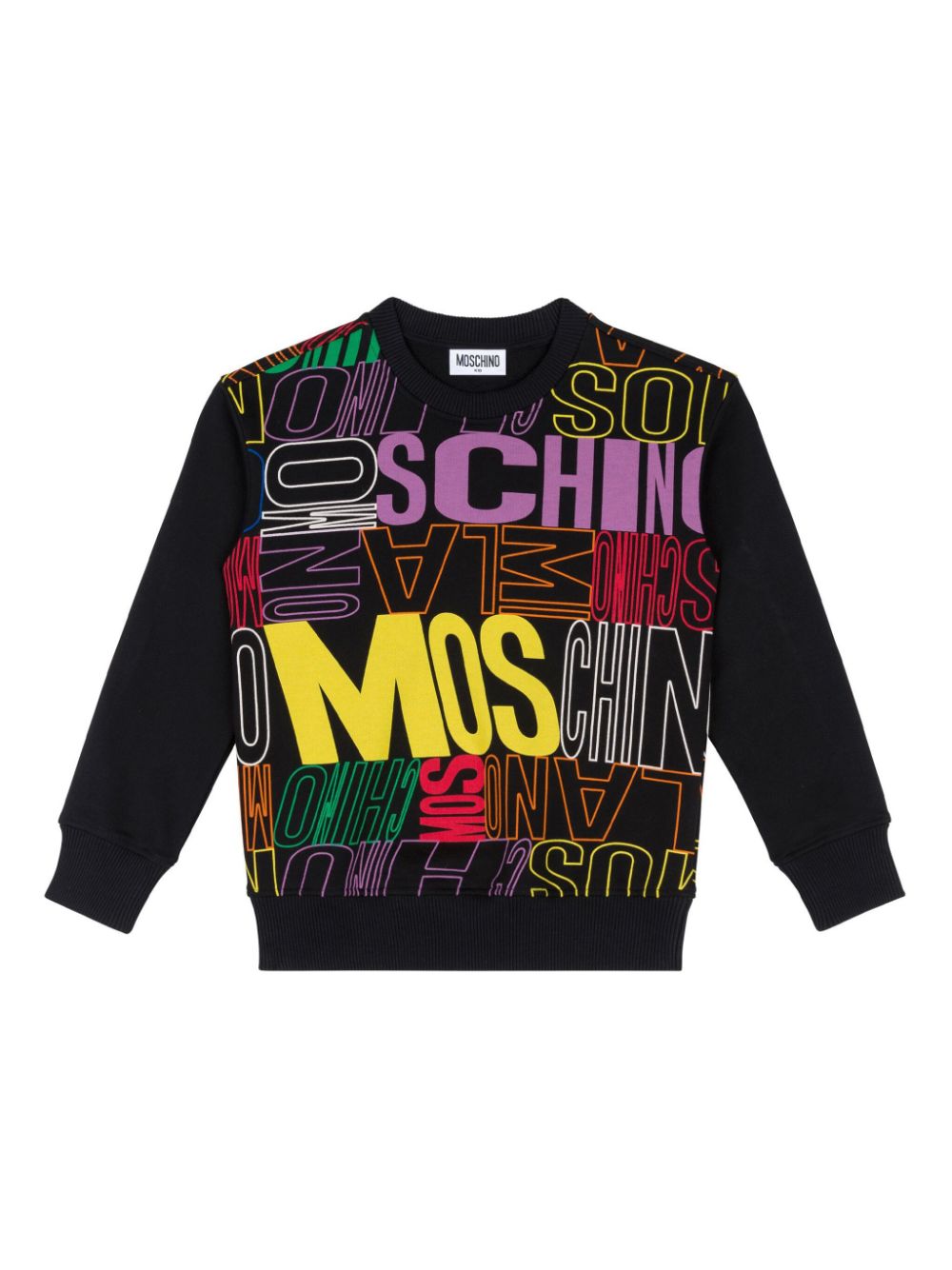 Moschino Kids all-over logo sweatshirt - Black von Moschino Kids