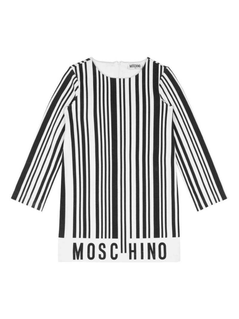 Moschino Kids barcode print dress - White von Moschino Kids