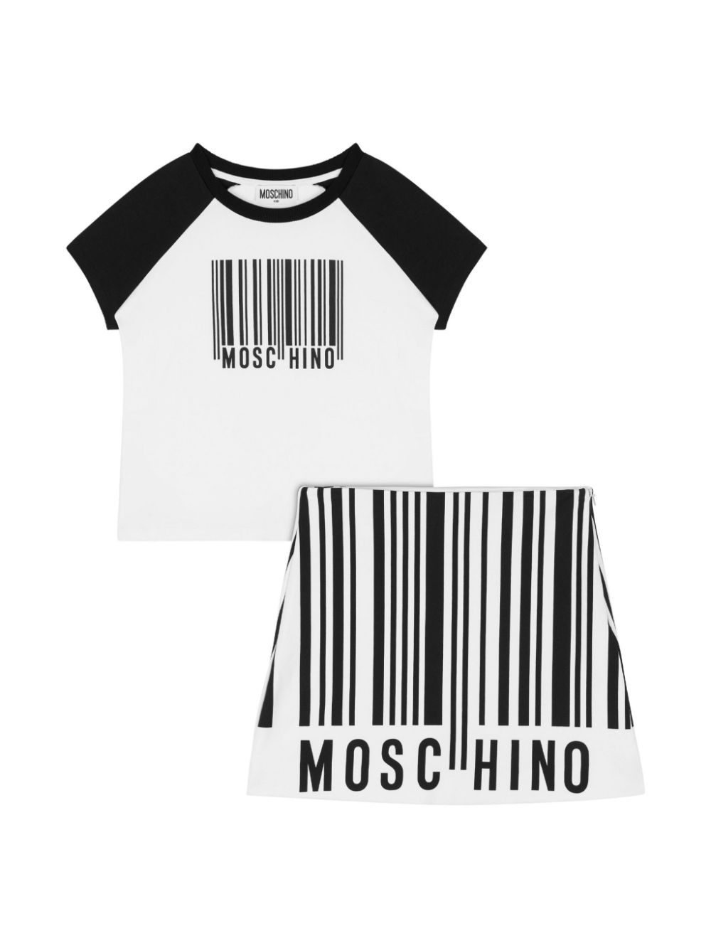 Moschino Kids barcode-print t-shirt - White von Moschino Kids