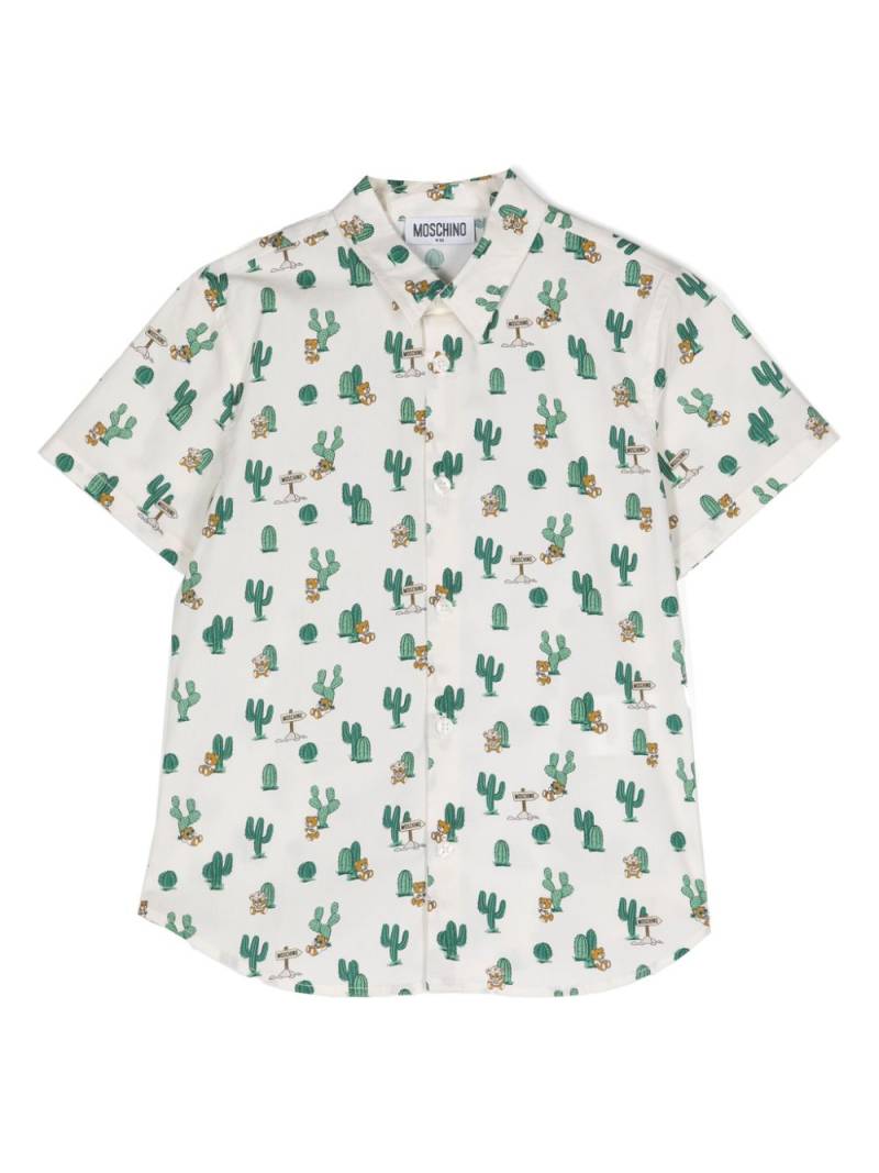 Moschino Kids cactus-print shirt - Neutrals von Moschino Kids