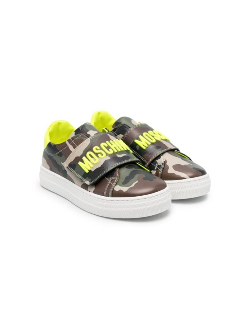 Moschino Kids camouflage-print sneakers - Green von Moschino Kids